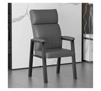 WIGSELBL Sedia da reception in pelle con braccioli imbottiti, sedia ergonomica da scrivania per sala d'attesa, per ufficio, scuola, chiesa, ricevimento degli ospiti (grigio)