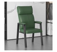 WIGSELBL Sedia da reception in pelle con braccioli imbottiti, sedia ergonomica da scrivania per sala d'attesa, per ufficio, scuola, chiesa, ricevimento degli ospiti (verde)