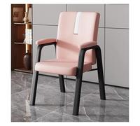 WIGSELBL Sedie per ospiti resistenti, in pelle, per sala d'attesa e ufficio, con braccioli imbottiti, sedia ergonomica da scrivania, sedia direzionale per ufficio, riunioni, sala conferenze (rosa)