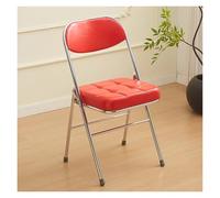 WIGSELBL Sedie pieghevoli robuste con seduta e schienale imbottiti, struttura in metallo resistente, per interni ed esterni, impilabili, sedie per ospiti, per ufficio, matrimonio, cucina (rosso)
