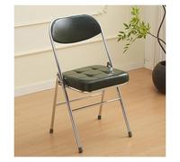 WIGSELBL Sedie pieghevoli robuste con seduta e schienale imbottiti, struttura in metallo resistente, per interni ed esterni, impilabili, sedie per ospiti, per ufficio, matrimonio, cucina (verde)