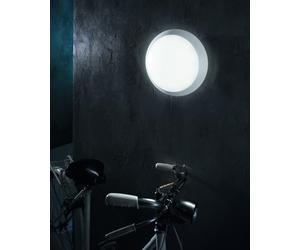 Wigton IP65 plafoniera sensore presenza rotonda policarbonato bianco E27