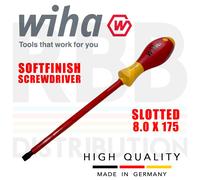 Wiha 00830 Cacciavite a Taglio 8mm 1000v VDE Elettrico Testa Piatta Softfinish