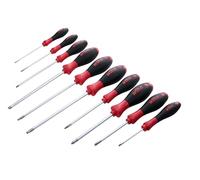 Wiha Set cacciaviti SoftFinish 30290 – Impugnatura taglio, 3,0-6,5, Phillips 0-2, Quad. 1-3, 10 pz