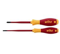 Wiha 32189 - Set di 2 cacciaviti isolati Slim No.2 e 4.5