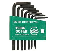 Wiha 36392 - Set di chiavi a L Torx, braccio corto, 7 pezzi