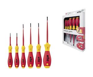 Wiha 36558 VDE-Torx-Schraubendreher 1000V 6-tlg. T8-T25 SoftFin.-slimFix VDE Ki
