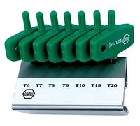 Wiha 36590 - Set di chiavi esagonali Torx, impugnatura ad aletta, 7 pezzi