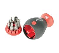 Wiha 38047 - Cacciavite tozzo con inserti sei in uno, Torx di sicurezza