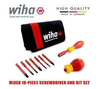 Wiha Kit di inserti slimVario 41233 – 9 pezzi, misto, giravite stubby