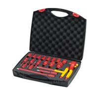 Wiha 43024 chiave a cricchetto 10,11,12,13,14,17,19,22,24,27,32 mm 16 pz Rosso, Giallo