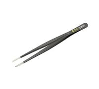 Wiha 44520 Tweezers, ESD Safe, Universal Blunt Tip Serrated