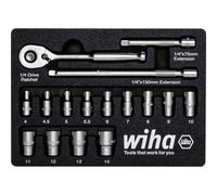 Wiha 44683 Kit inserti a bussola 1/4 197 mm