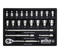 Juego de 23 vasos de 3/8" Dr. 12PT, métrico