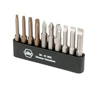 Wiha 74983 Power Bit Belt Pack with Slotted, Phillips and Torx Bits, 10 pezzi