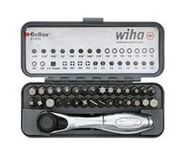 Wiha 74984, Set di punte standard GoBox con mini cricchetto, 32 pezzi