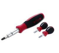 Wiha 77891 11inOne Multi-Driver con impugnatura SoftFinish & 31191 Set di cacciaviti tozzi Phillips # 2 e scanalato 5,5 mm