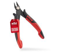 Wiha Alicates de corte diagonal Electronic con cabeza puntiaguda ancha sin chaflán 130 mm, 5 1/2" (27391)