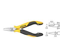 Wiha Alicates de corte frontal Professional ESD con cabeza estrecha con chaflán pequeño 110 mm, 4 1/4" (26839)