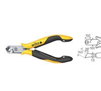 Wiha Alicates de corte frontal transversal Professional ESD con cabeza ancha, aprox. 29 °, con chaflán pequeño 115 mm (27450)