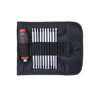 Wiha Cacciavite a lame intercambiabili Set SYSTEM 6, 12 pz | (03591) Per viti in profondità, esagonale, Phillips, TORX, taglio, astuccio arrotolabile incl. I set cacciaviti