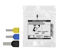Wiha Extremo del cable gemelo con cuello de plástico 50 ud. codificación por colores 2 (DE) & DIN 2 x 4 (43948)
