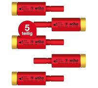 Wiha Juego de adaptadores de par de apriete easyTorque electric para slimBits y soporte slimVario®, de 5 unid. (41479)