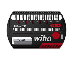 Wiha Juego de bits BitBuddy®, bits en TY de 29 mm Pozidriv, TORX®, de 9 unid. de 1/4" C6,3 (42139)