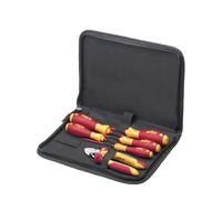 Wiha Juego de herramientas para electricistas con destornilladores, alicates de corte diagonal, de 7 unid., in unda para herramientas (33969)