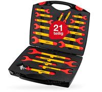 Wiha Juego de llaves planas de una boca aisladas de 6-32 mm de 21 unid. incl. caja de herramientas (43022)