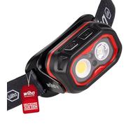 Wiha Lampada frontale da 500 lm con sensore di movimento, lampada frontale a LED ricaricabile, USB-C I, lampada da testa super luminosa, 2 modalità di luce, durata 10 ore (45700)