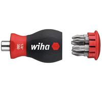 Wiha Magnetic SoftFinish® Cacciavite Stubby Con Bit Magazine (PH, PZ) WHA3374