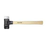 Wiha Martillo de cara blanda Safety de dureza media/muy duro con mango de madera Hickory, cabezal redondo 80, 490 mm (26582)