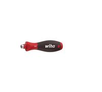 Wiha 32160 32160 - Cacciavite con portainserti magnetico 281 SoftFinish Stubby 1/4'' Cod. 28102, Nero, 125 mm