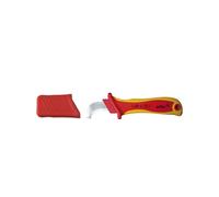 Wiha Coltello spelacavi, lama uncinata con pattino per cavo rotondo in blister 200mm Quantità:1