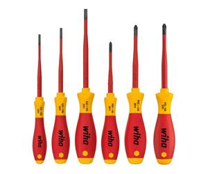 Wiha Set di giravite SoftFinish® electric slimFix, a intaglio, Phillips, PlusMinus/Pozidriv 6pz. Quantità:1