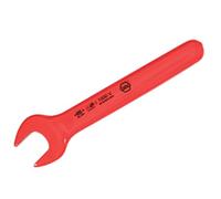 Wiha Tools 20137 - Chiave a bocca aperta 1/2" x 5,5" OAL, angolata di 15°, in acciaio forgiato al cromo-vanadio, conforme alla norma DIN 3110, isolamento ad alta visibilità, impugnatura a doppio