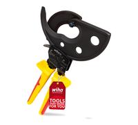 Wiha Tronchese per cavi fino a 500 mm² | Tronchese a cricchetto per cavi in rame e alluminio | Forbice per cavi con principio a cricchetto | Tronchese a cricchetto per cavi in alluminio e rame Quantit