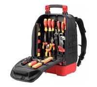 Wiha Zaino da elettricista 27 pezzi con set base, fondo stabile, scomparto laptop, tasche per accessori (45528) Quantità:1