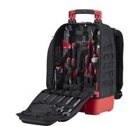 Wiha Zaino porta attrezzi da meccanico, 43pz., con attrezzatura meccanica di base, con scomparto per laptop, tasche per accessori (45529) Quantità:1