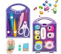 Wihacap Creative Kids DIY Puncher Craft Set, Craft Scissors and Hole Punch Set, Craft Hole Punch Shapes Set for Kids, Shape Cutters for Crafts, Leaf, Butterfly, Star Heart Flower Punch (Set-D)
