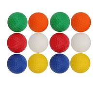 WIHFHGZ 12 Palline da Golf in Spugna PU Multicolori, 6 Colorazioni, Resistente e Morbida - Perfette per Pratica Indoor, Leggere e Sicure, Rimbalzo Efficace