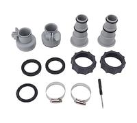 WIHFHGZ Adapter per Tubo Piscina con Collare, Adattatore per Collegamento Filettato, Materiale PP Resistente - Tenuta Eccellente, Montaggio Sicuro per Pompe con Filetto