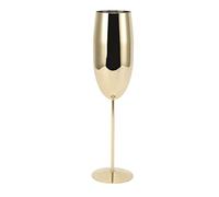 WIHFHGZ Bicchiere Vino in Acciaio Inox Metallico Elegante 260ml, Colore Oro, Alta Durezza - Resistente e Raffredda Meglio, Base Stabilizzata per Festa e Matrimonio (Colore Oro 260ml)