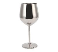 WIHFHGZ Bicchiere Vino in Acciaio Inox Metallico Elegante 260ml, Colore Oro, Alta Durezza - Resistente e Raffredda Meglio, Base Stabilizzata per Festa e Matrimonio (Colore Argento 500ml)