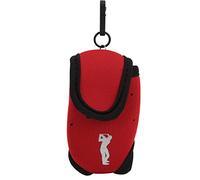 WIHFHGZ Borsello da Cintura per Palline da Golf, Neoprene Elastico e Resistente, Mini Portatile - Design alla Moda, Fissaggio Sicuro, Ideale per Golfisti (Rossa)