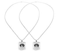 WIHFHGZ Collana con Ciondolo Lettera, Set 2 Pezzi, Pendente in Lega Alla Moda, Regalo per Figlio - Design Semplice, Materiale Durevole, Adatta a Ogni Occasione