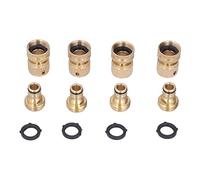 WIHFHGZ Connettori Rapidi per Tubo da Giardino 3/4 Pollici, Set da 4 Pezzi in Ottone, Attacchi Filettati Resistente e Antiruggine - Facile Installazione, Pressione 200 PSI, Perfetti PE