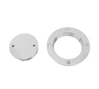 WIHFHGZ Coperchio Tondo per Boccaporto in Acciaio Inox 316, 3 Pollici, Resistente e Antiruggine - Finitura a Specchio, Facile Installazione, Adatto per Barche e Yacht (4 Pollici (1361SA))