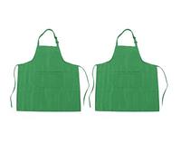 WIHFHGZ Grembiule da Cucina Impermeabile, Regolabile con Tasca, 2 Pezzi Arancione - Protezione Completa, Traspirante e Morbido per Barbecue e Cottura (Verde)